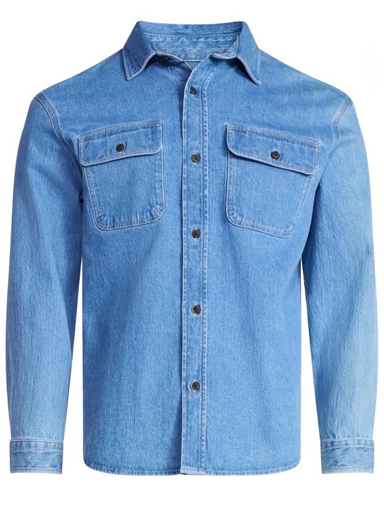 Free Assembly Other - Free Assembly Denim Overshirt Men’s 2XL Light Wash Relaxed Button Front NWT